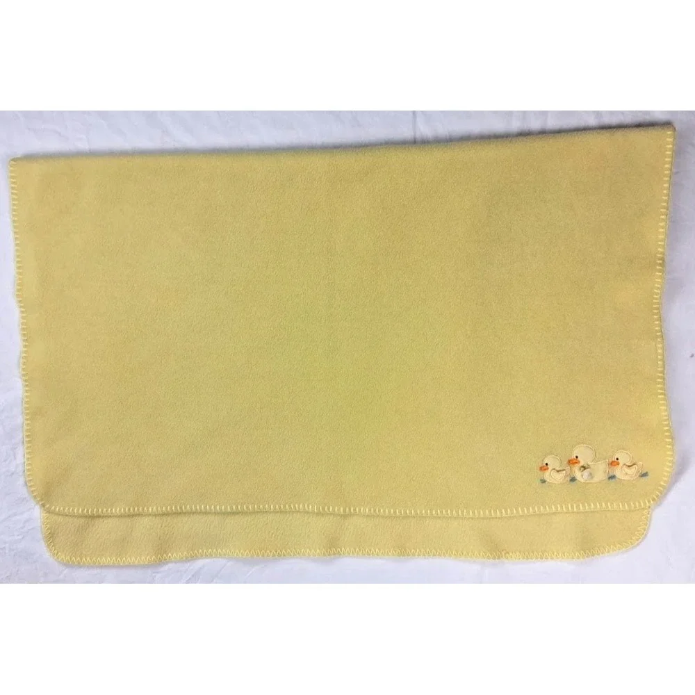 Baby Tales Yellow Fleece Duck Blanket 3D Wings‎ Unisex Htf Security Lovey EUC